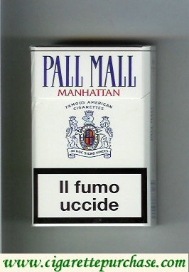 Pall Mall Famous American Cigarettes Manhattan cigarettes hard box